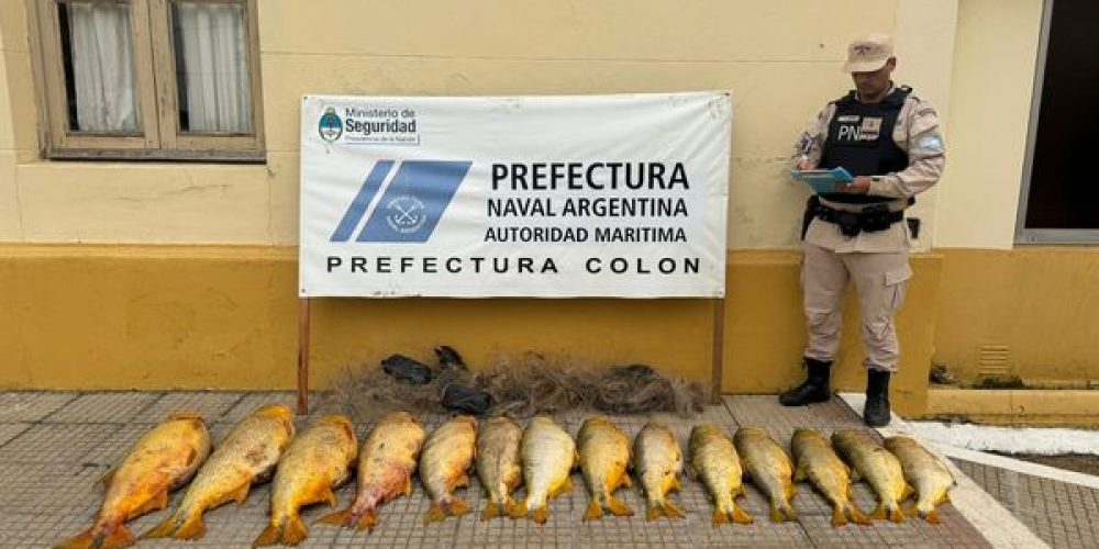 Prefectura secuestró especies de río y artes de pesca ilegales