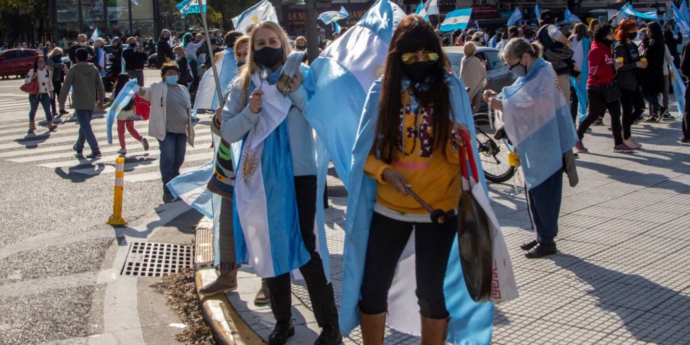 Hubo banderazos en todo el país contra el Gobierno