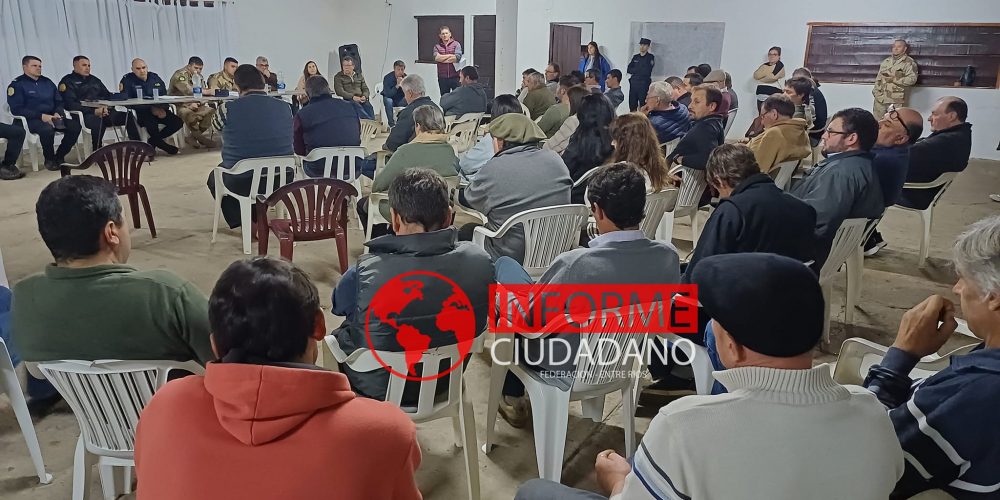 La preocupación por hechos delictivos en zonas rurales convocó a autoridades policiales, legisladores y productores