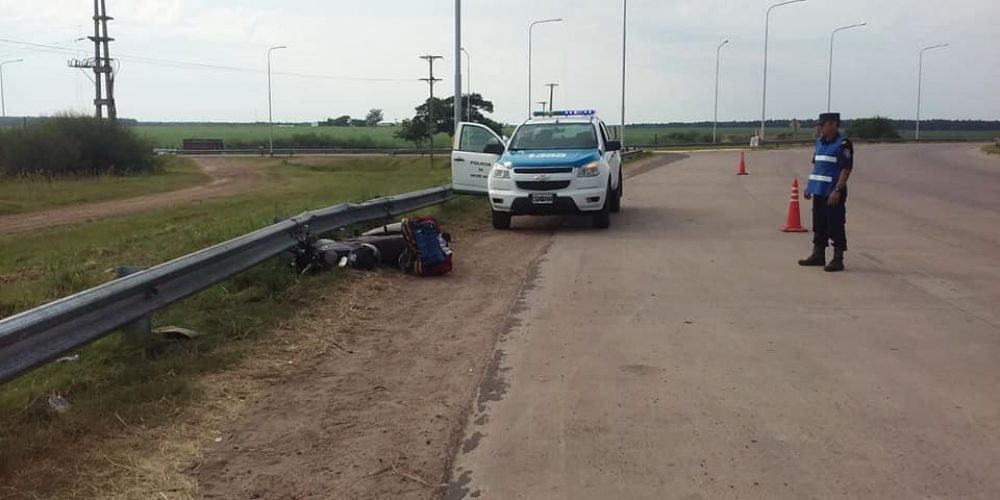 Motociclista misionero sufrió fracturas en un accidente