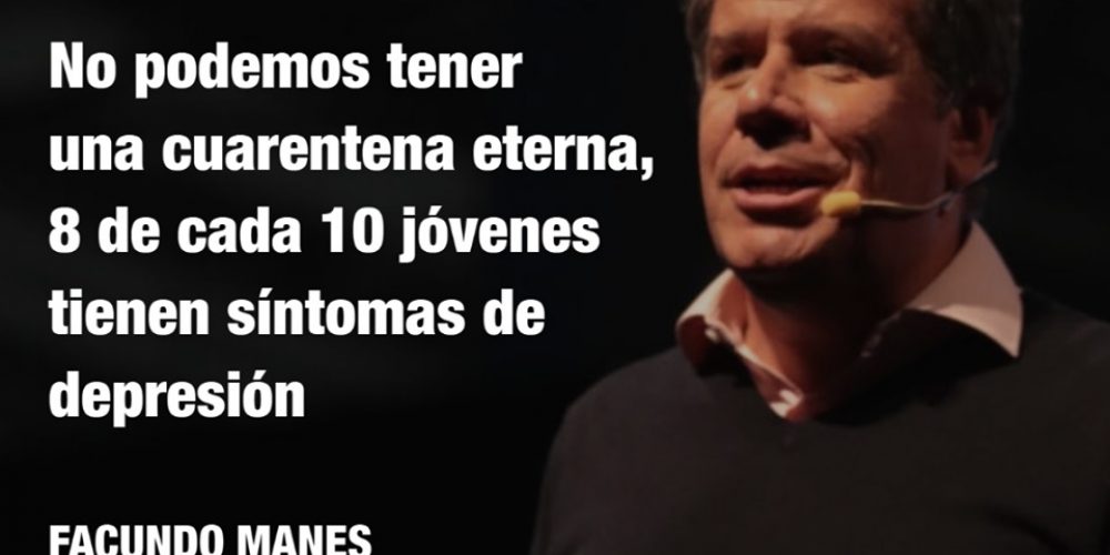 Facundo Manes: “No podemos tener una cuarentena eterna, 8 de cada 10 jóvenes tienen síntomas de depresión”