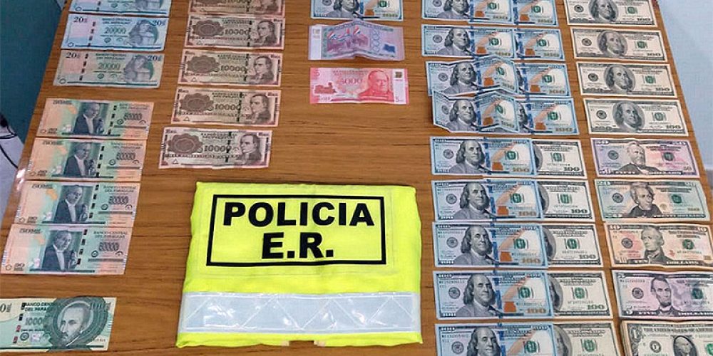 Tenía 2.400 dólares y guaraníes sin aval de tenencia y se los secuestraron en Paso Cerrito