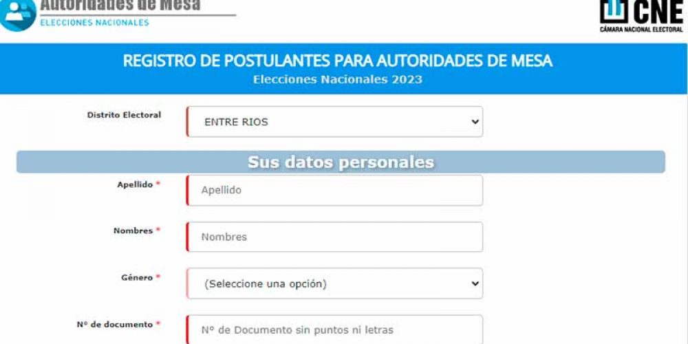 Los requisitos para inscribirse como autoridad de mesa y ganar hasta $40.000