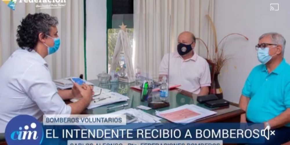 El Intendente de Federación recibió al Presidente del Consejo Nacional de Federaciones de Bomberos Voluntarios