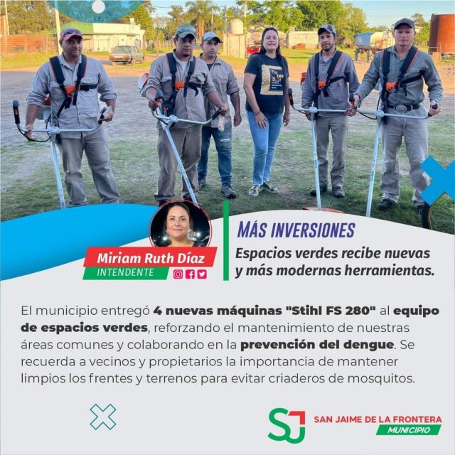 San Jaime incorpora maquinaria para mantenimiento de espacios verdes