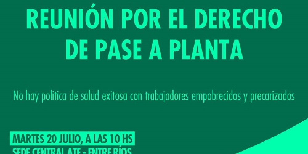 ATE convocó a nueva reunión de trabajadores profesionales del sector Salud