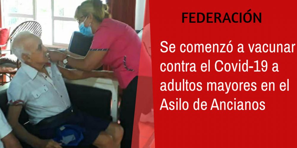 Vacunas contra Covid-19 para adultos mayores del Asilo de Ancianos