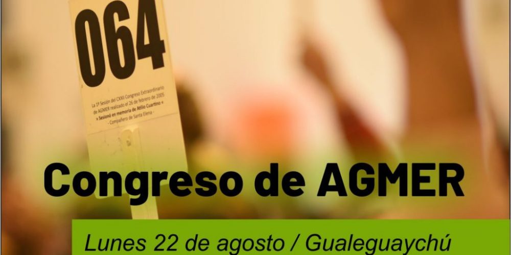 Agmer convocó a congreso para el lunes