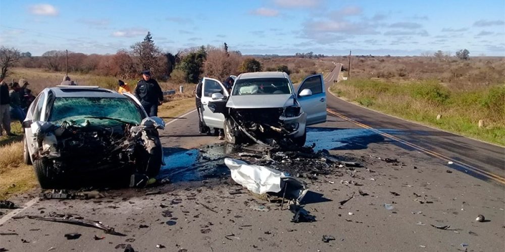 Un hombre perdió la vida como consecuencia de un choque frontal sobre Ruta 11