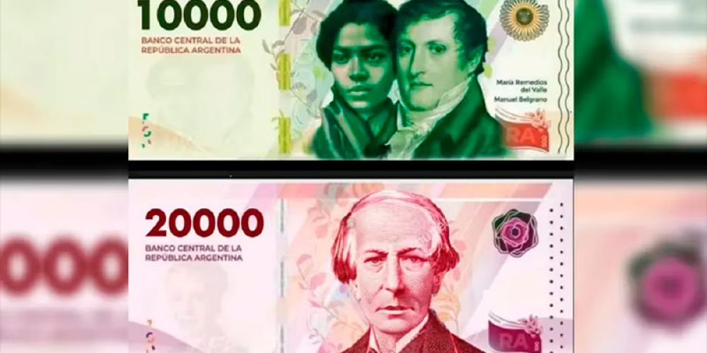 El Central anunció cuándo empezarán a circular los billetes de $10.000 y $20.000